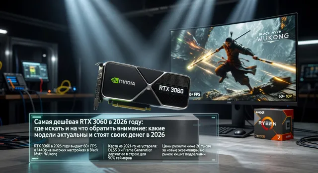 Самая дешёвая RTX 3060 в 2026 году: где искать и на что обратить внимание: какие модели актуальны и стоят своих денег в 2026